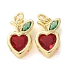 Brass Micro Pave Cubic Zirconia Pendants CU-E003-12G-B-1