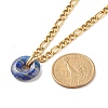 Natural Lapis Lazuli Donut Pendant Necklace NJEW-JN03815-04-5