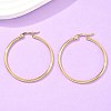 Ion Plating(IP) 304 Stainless Steel Hoop Earrings LS-EJEW-N0016-11G-F-5