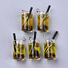 Imitation Juice Draft Beer Resin Pendants CRES-S359-15C-1