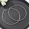 Tarnish Resistant 304 Stainless Steel Big Hoop Earrings EJEW-F105-01P-2