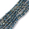 Electroplate Glass Beads Strands EGLA-K010-FP02-1