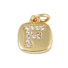 Rack Plating Brass Micro Pave CLear Cubic Zirconia Charms KK-E110-14G-F-1