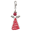 Angel Glass Seed Beads Pendants Decrotions HJEW-MZ00112-05-1