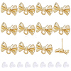 60Pcs Bowknot Alloy Stud Earring Findings FIND-BBC0004-63B-1