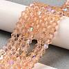 Transparent Electroplate Glass Beads Strands EGLA-A039-T2mm-L15-4