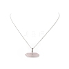 Natural Rose Quartz Geometry Pendant Necklace NJEW-JN04239-05-3