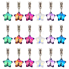 30Pcs 6 Colors Glass European Dangle Charms PALLOY-PH01826-1