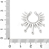 Brass Micro Pave Clear Cubic Zirconia Connector Charms CU-CBAEC29-01P-3