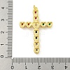 Cross Rack Plating Brass Cubic Zirconia Pendants KK-Z053-13G-01-3