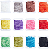 12Pcs 12 Colors Polyester Chenille Yarn Roll OCOR-SP0001-36-1