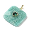 Natural Amazonite Faceted Pendants G-C274-03H-2