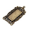 Vintage Tibetan Style Alloy Large Pendant Cabochon Bezel Settings X-TIBEP-M018-129AB-NF-3