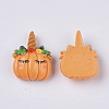Autumn Theme Resin Cabochons Unicorn Pumpkin X-CRES-R192-06-2