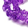 Transparent Crackle Glass Beads Strands GLAA-U004-01K-3