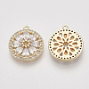 Brass Micro Pave Cubic Zirconia Pendants ZIRC-S064-003-2