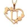 PVD Vacuum Plating 201 Stainless Steel Pendant Necklaces NJEW-R267-02U-G-1