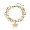 Flower Alloy Charm Chain Tassel Anklets for Women FS-WGA4657-02-4