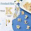 26Pcs Letter A~Z Alloy Lapel Pin Backs JEWB-CJZ0001-03KCG-2