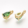 Brass Cubic Zirconia Charms KK-T038-367G-02-2