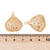 Brass with Clear Cubic Zirconia Pendants KK-G532-22G-3