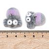 Flocking Opaque Resin Pendants RESI-F064-A11-3