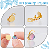 SOFPLATE 60Pcs 2 Colors Brass Clip-on Earring Settings KK-SP0001-11-6