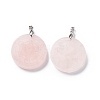 Natural Rose Quartz Pendants G-P491-04P-07-4