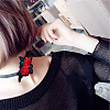 Embroidery Choker Necklaces NJEW-N0059-103-6