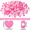 240Pcs 2 Colors Frosted Transparent Acrylic Beads MACR-PA0001-53-2