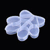 Paw Print 10 Grids Plastic Bead Storage Containers with Hinged Lid CON-T001-05-3