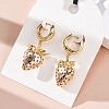 Brass Micro Pave Cubic Zirconia Hoop Earrings EJEW-R016-23G-3