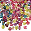 180Pcs 6 Colors Transparent Acrylic Buttons DIY-CY0002-02-1