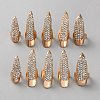 Alloy Rhinestone Women Finger Nail Rings RJEW-WH0002-24KCG-1