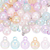 50Pcs 5 Colors Transparent Acrylic Pendants MACR-SP0002-39-1