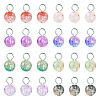 80Pcs 8 Style Transparent Acrylic Pendants PALLOY-TAC0201-1