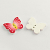 2-Hole Printed Wooden Buttons BUTT-R030-11-2