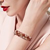 Sparkling Round Glass Braided Bead Bracelet BJEW-SW00082-09-6