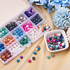 300Pcs 15 Colors Natural Crackle Agate Beads G-TA0001-26-15
