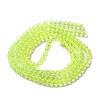 Drawbench Transparent Glass Beads Strands GLAD-Q012-4mm-07-4