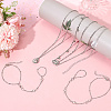 2Pcs Alloy Curb Chain Finger Ring Bracelets for Women BJEW-CY0001-06-3