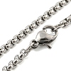 Non-Tarnish 201 Stainless Steel Pendant Necklaces NJEW-H030-02P-3