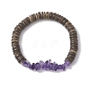 10Pcs 10 Styles Natural Mixed  Gemstone & Coconut Beaded Stretch Bracelets for Women Men BJEW-JB12598-3