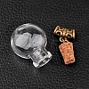 Round Glass Bottle Pendants for Bead Containers X-PALLOY-JF00168-04-2