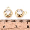 Brass Pave Cubic Zirconia Pendants KK-T071-41G-3