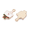 Christmas Theme Alloy Enamel Pendants ENAM-T020-33G-2