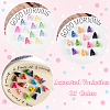 26Pcs 26 Styles UV Plating Opaque Acrylic European Beads OACR-YW0004-32-6