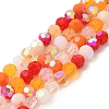 Electroplate Glass Beads Strands X1-EGLA-P048-A04-1