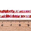 Electroplate Transparent Glass Beads Strands EGLA-Q139-01A-A12-4