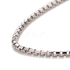 Anti-Tarnish 925 Sterling Silver Box Chain Necklace for Women NJEW-M190-02A-P-2